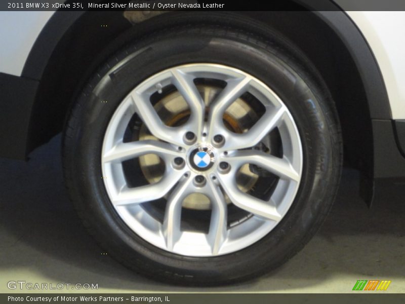 Mineral Silver Metallic / Oyster Nevada Leather 2011 BMW X3 xDrive 35i