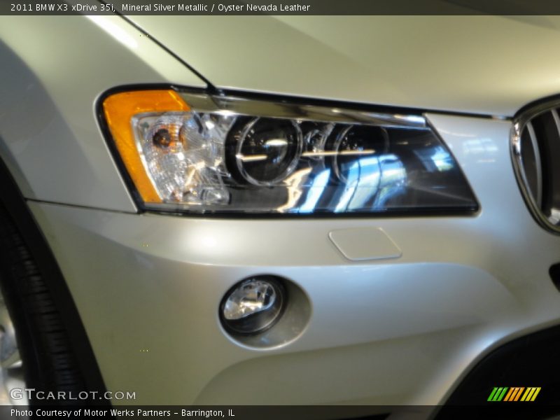 Mineral Silver Metallic / Oyster Nevada Leather 2011 BMW X3 xDrive 35i