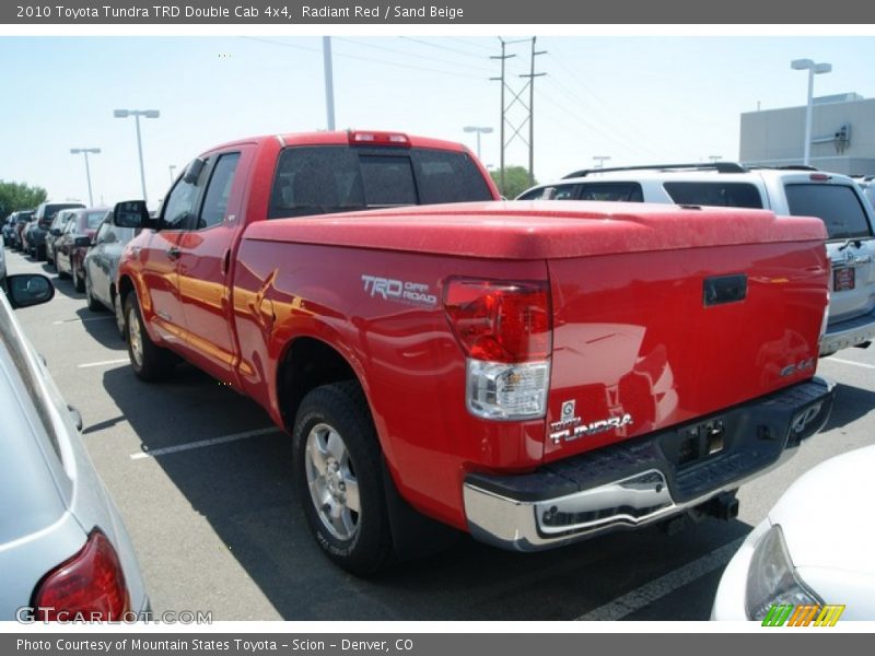 Radiant Red / Sand Beige 2010 Toyota Tundra TRD Double Cab 4x4