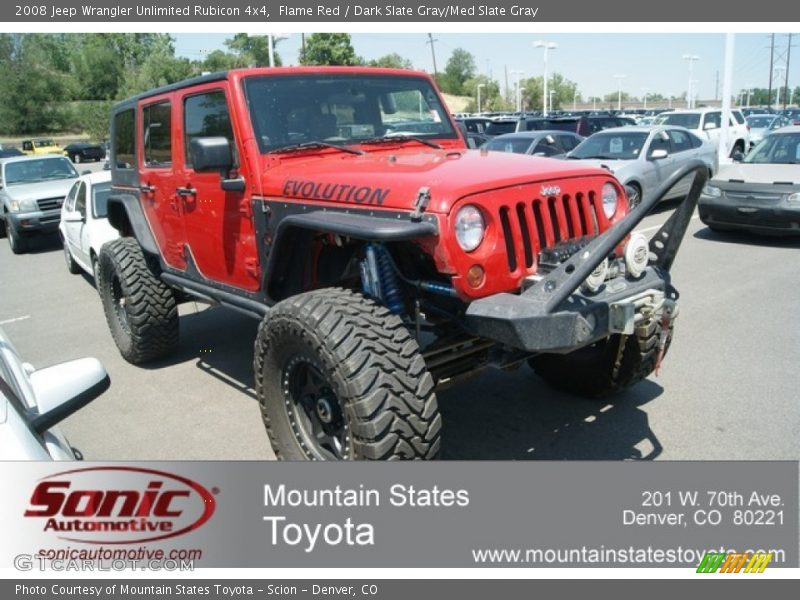 Flame Red / Dark Slate Gray/Med Slate Gray 2008 Jeep Wrangler Unlimited Rubicon 4x4