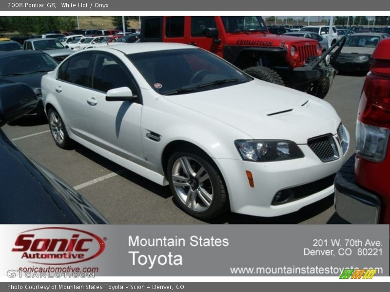 White Hot / Onyx 2008 Pontiac G8