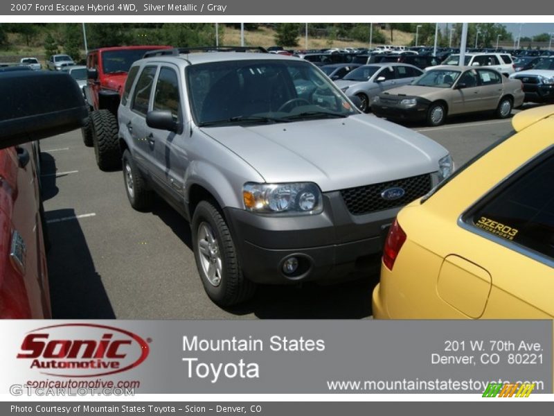Silver Metallic / Gray 2007 Ford Escape Hybrid 4WD