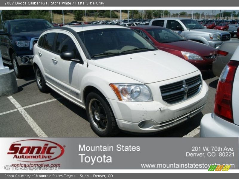 Stone White / Pastel Slate Gray 2007 Dodge Caliber R/T