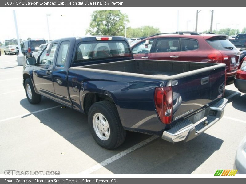 Midnight Blue Metallic / Pewter 2007 GMC Canyon Extended Cab