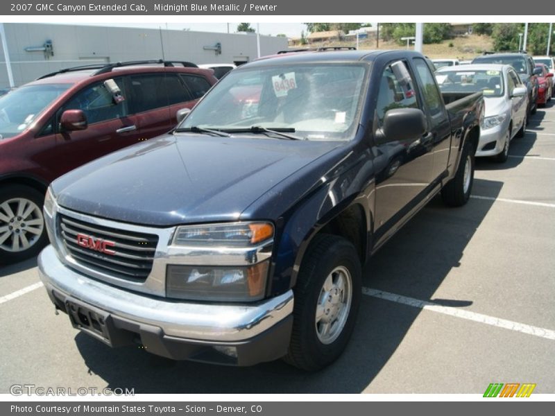 Midnight Blue Metallic / Pewter 2007 GMC Canyon Extended Cab