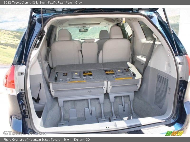 South Pacific Pearl / Light Gray 2012 Toyota Sienna XLE