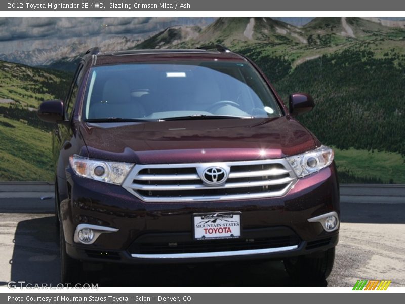 Sizzling Crimson Mica / Ash 2012 Toyota Highlander SE 4WD