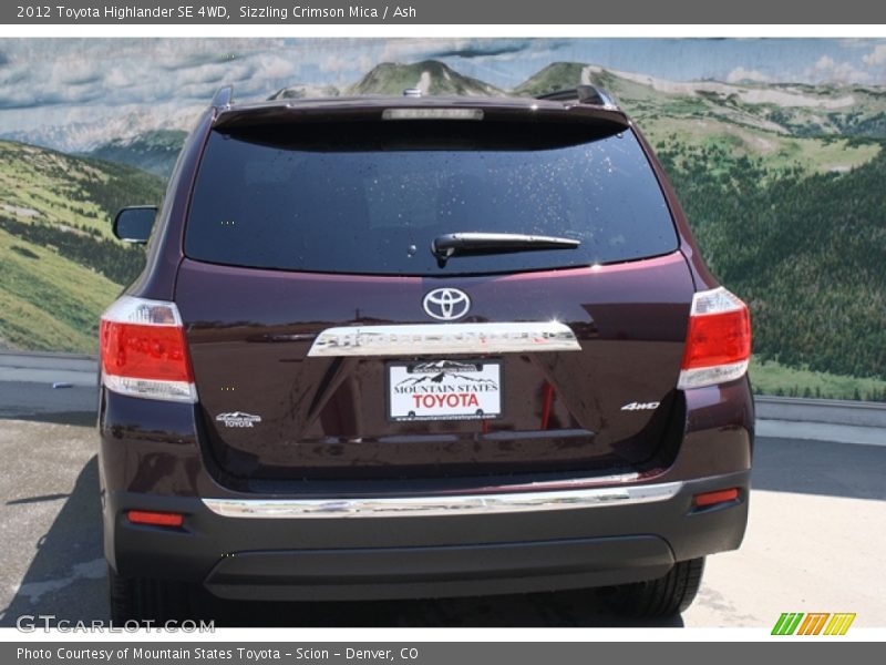 Sizzling Crimson Mica / Ash 2012 Toyota Highlander SE 4WD