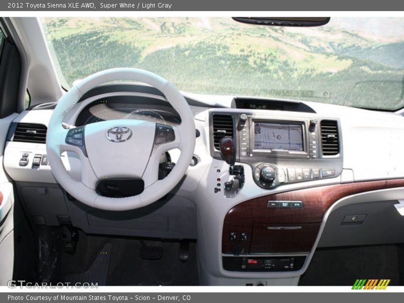 Super White / Light Gray 2012 Toyota Sienna XLE AWD