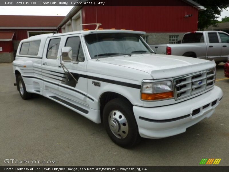 Oxford White / Grey 1996 Ford F350 XLT Crew Cab Dually