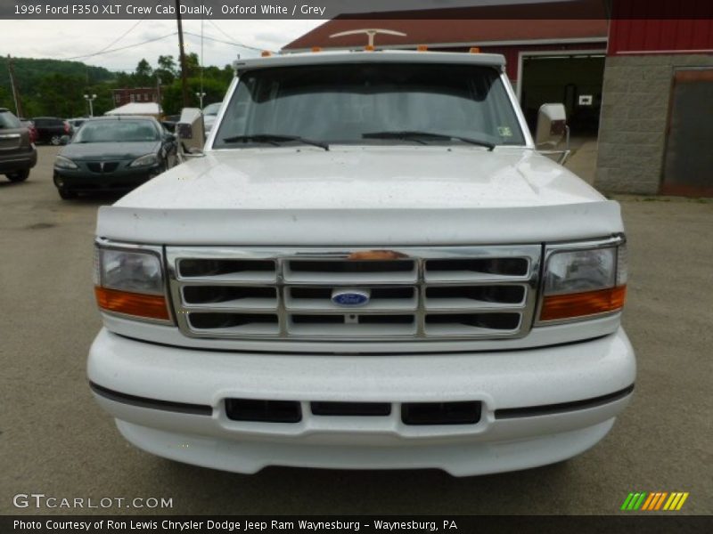 Oxford White / Grey 1996 Ford F350 XLT Crew Cab Dually
