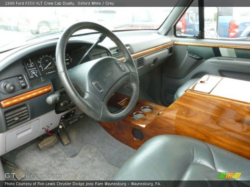  1996 F350 XLT Crew Cab Dually Grey Interior