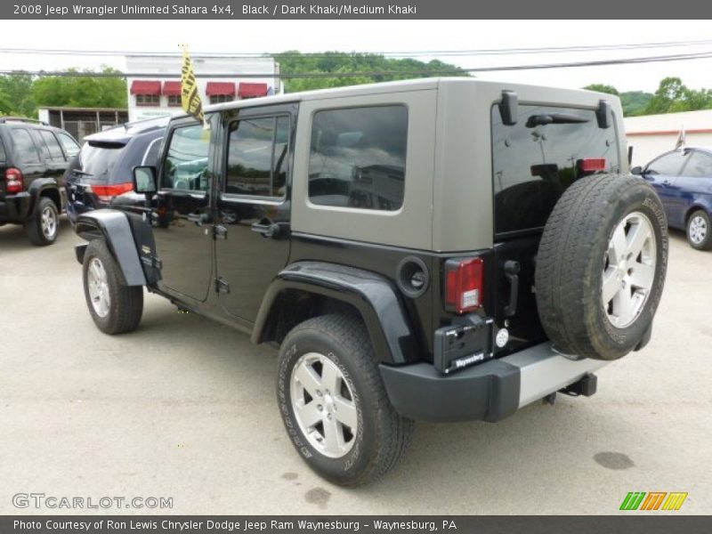 Black / Dark Khaki/Medium Khaki 2008 Jeep Wrangler Unlimited Sahara 4x4