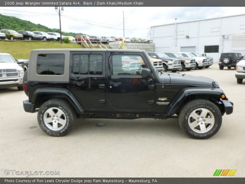 Black / Dark Khaki/Medium Khaki 2008 Jeep Wrangler Unlimited Sahara 4x4