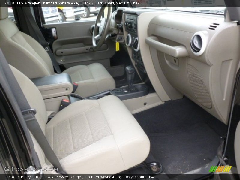 Black / Dark Khaki/Medium Khaki 2008 Jeep Wrangler Unlimited Sahara 4x4
