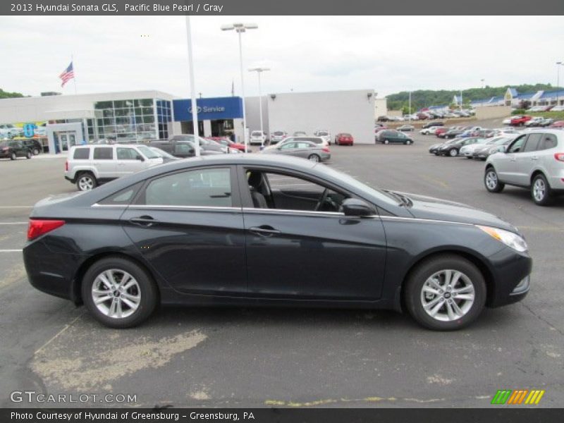 Pacific Blue Pearl / Gray 2013 Hyundai Sonata GLS