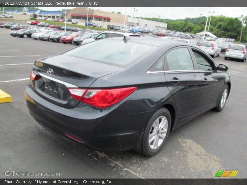 Pacific Blue Pearl / Gray 2013 Hyundai Sonata GLS