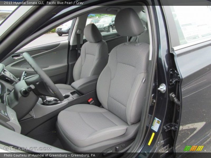 Pacific Blue Pearl / Gray 2013 Hyundai Sonata GLS