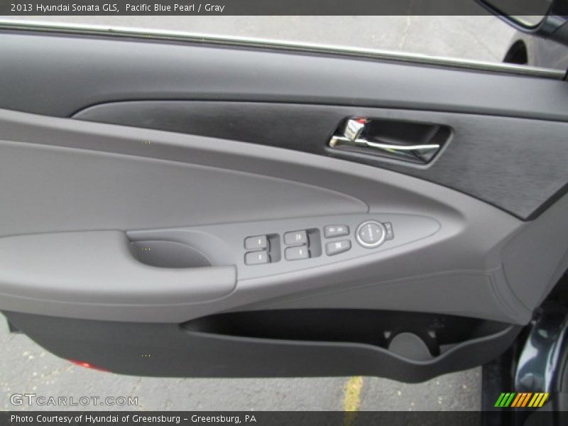 Pacific Blue Pearl / Gray 2013 Hyundai Sonata GLS