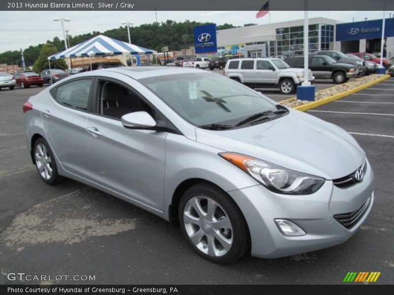 Silver / Gray 2013 Hyundai Elantra Limited