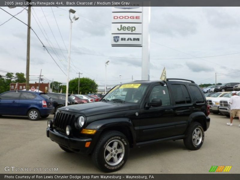 Black Clearcoat / Medium Slate Gray 2005 Jeep Liberty Renegade 4x4