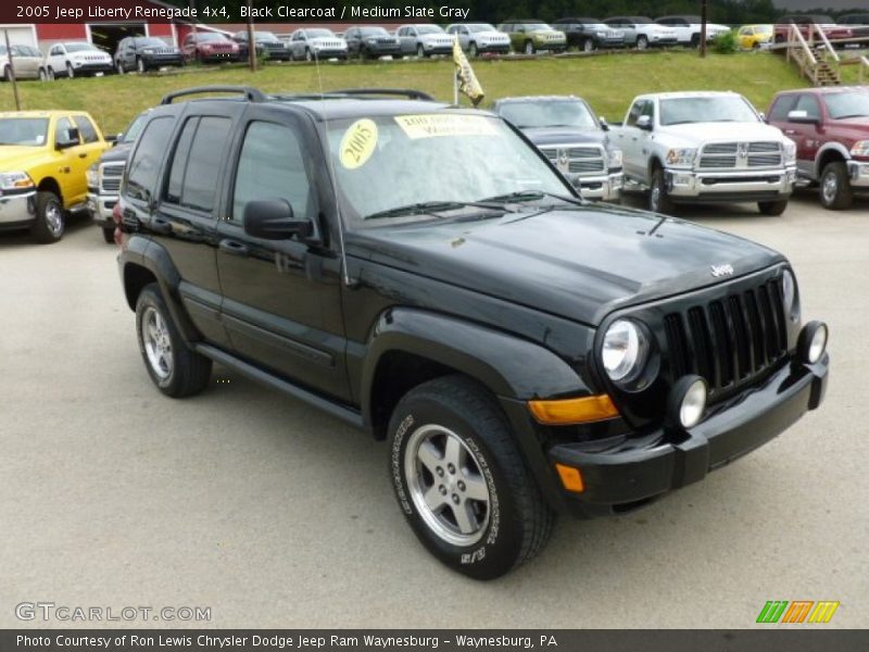 Black Clearcoat / Medium Slate Gray 2005 Jeep Liberty Renegade 4x4
