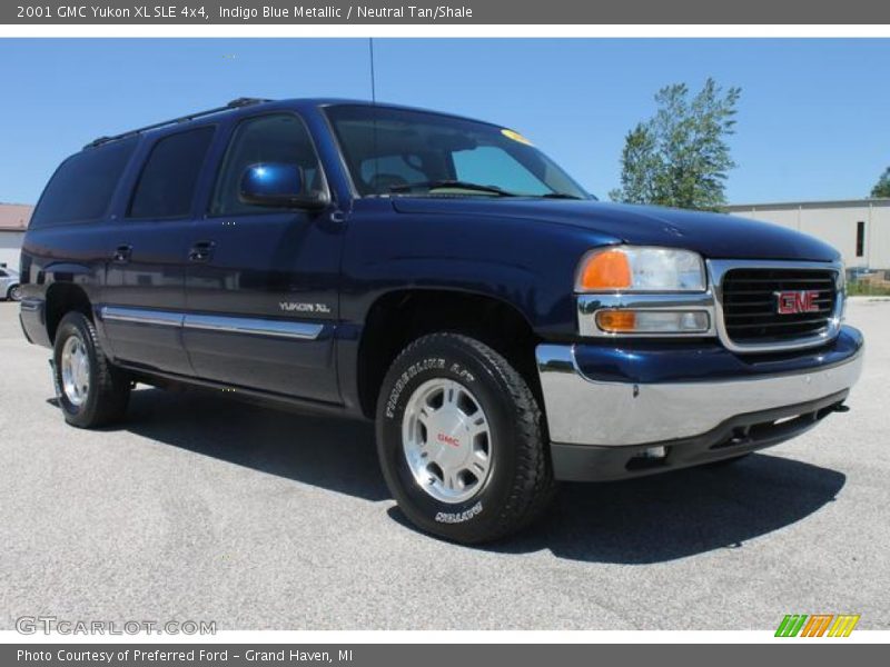 Indigo Blue Metallic / Neutral Tan/Shale 2001 GMC Yukon XL SLE 4x4