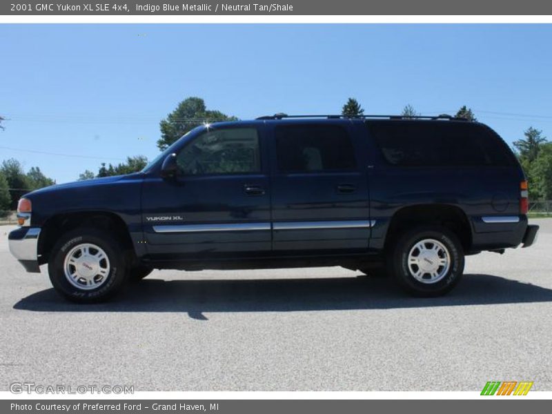 Indigo Blue Metallic / Neutral Tan/Shale 2001 GMC Yukon XL SLE 4x4