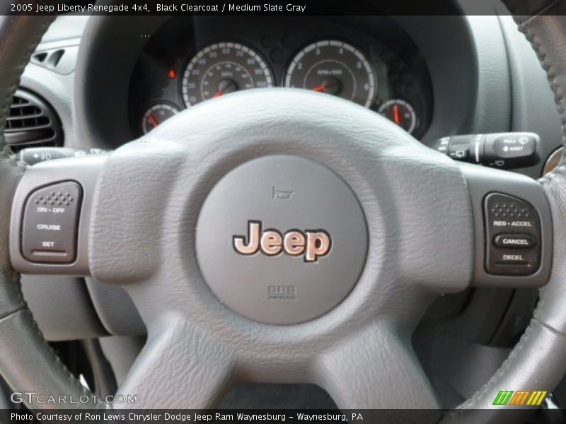 Black Clearcoat / Medium Slate Gray 2005 Jeep Liberty Renegade 4x4