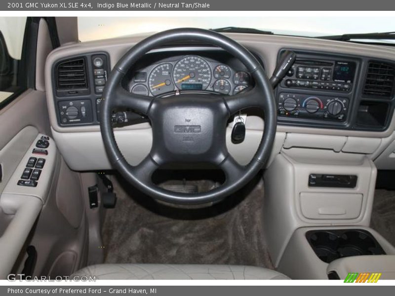 Indigo Blue Metallic / Neutral Tan/Shale 2001 GMC Yukon XL SLE 4x4