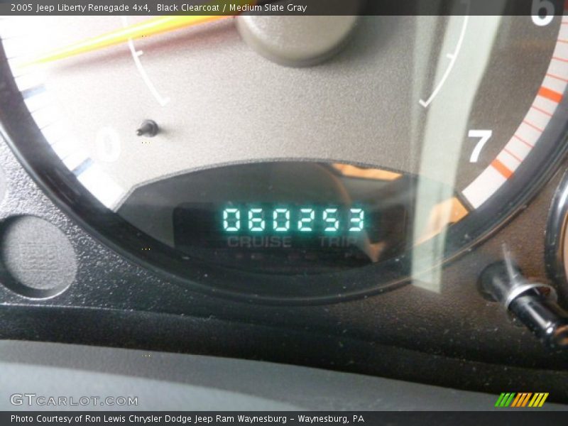 Black Clearcoat / Medium Slate Gray 2005 Jeep Liberty Renegade 4x4
