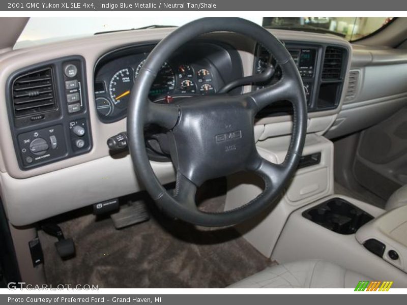 Indigo Blue Metallic / Neutral Tan/Shale 2001 GMC Yukon XL SLE 4x4