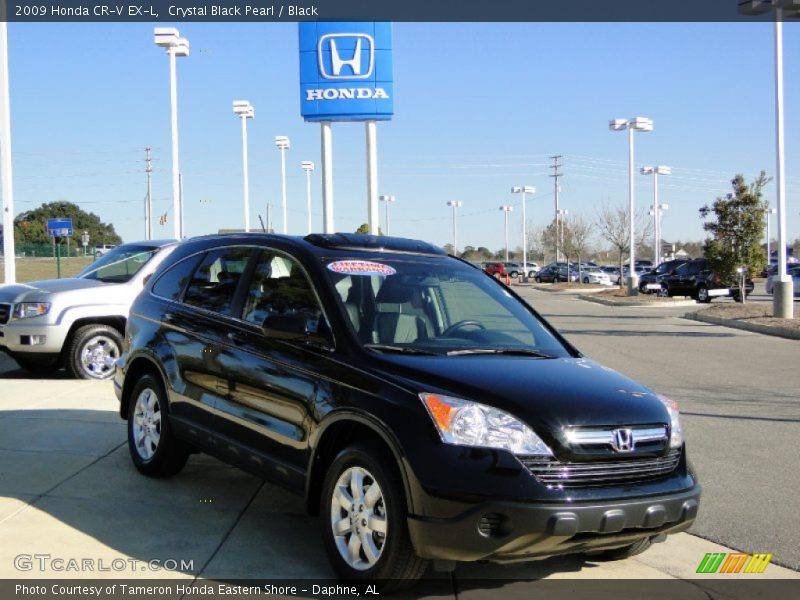 Crystal Black Pearl / Black 2009 Honda CR-V EX-L