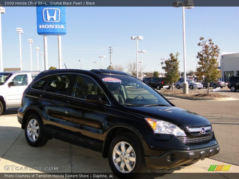 Crystal Black Pearl / Black 2009 Honda CR-V EX-L