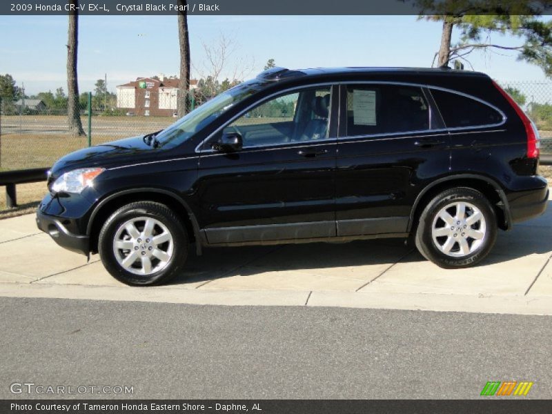 Crystal Black Pearl / Black 2009 Honda CR-V EX-L