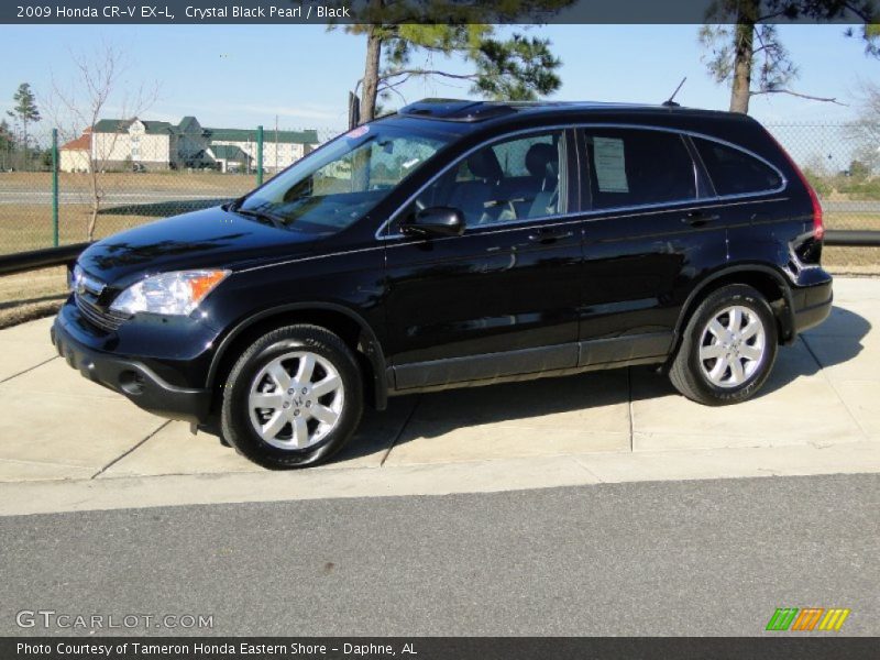 Crystal Black Pearl / Black 2009 Honda CR-V EX-L