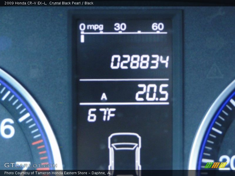 Crystal Black Pearl / Black 2009 Honda CR-V EX-L