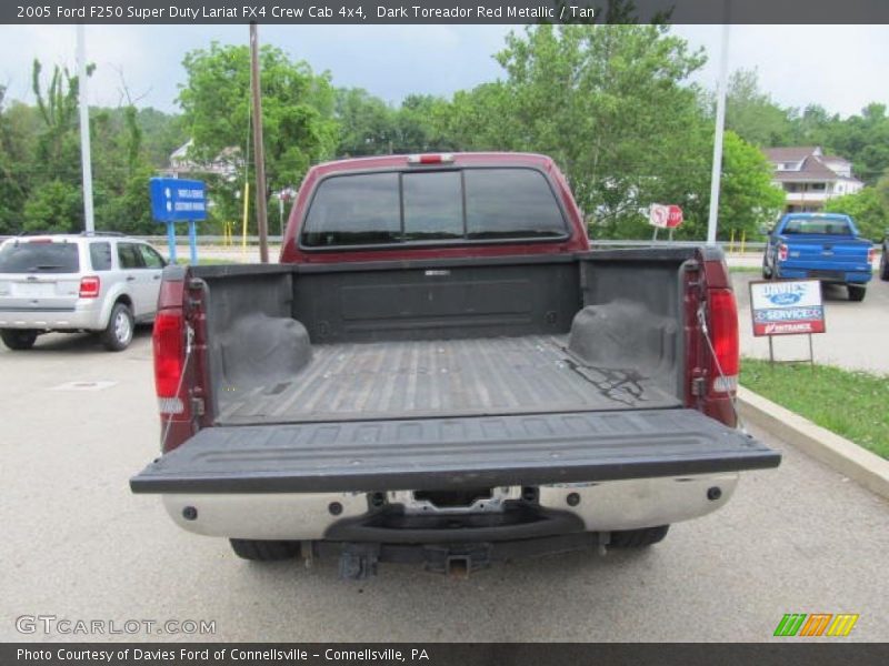 Dark Toreador Red Metallic / Tan 2005 Ford F250 Super Duty Lariat FX4 Crew Cab 4x4