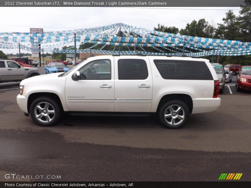 White Diamond Tricoat / Light Cashmere/Dark Cashmere 2012 Chevrolet Suburban LTZ