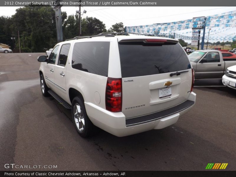White Diamond Tricoat / Light Cashmere/Dark Cashmere 2012 Chevrolet Suburban LTZ