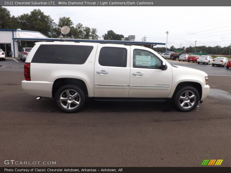 White Diamond Tricoat / Light Cashmere/Dark Cashmere 2012 Chevrolet Suburban LTZ