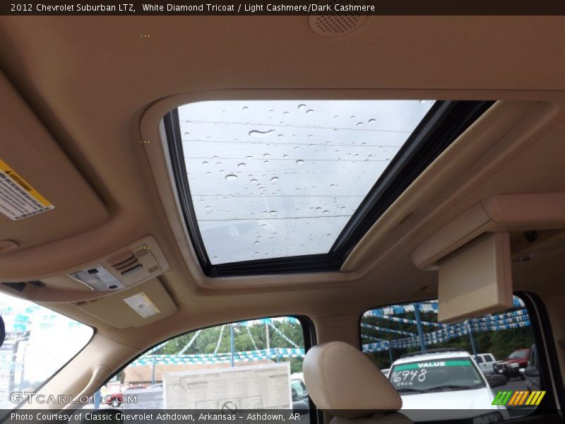 White Diamond Tricoat / Light Cashmere/Dark Cashmere 2012 Chevrolet Suburban LTZ