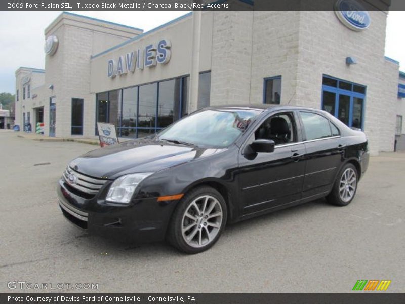 Tuxedo Black Metallic / Charcoal Black/Red Accents 2009 Ford Fusion SEL