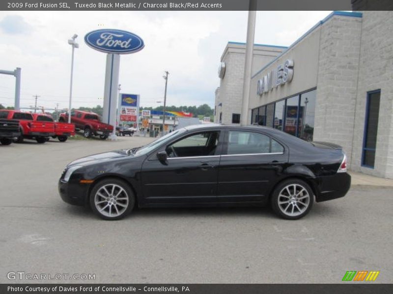 Tuxedo Black Metallic / Charcoal Black/Red Accents 2009 Ford Fusion SEL