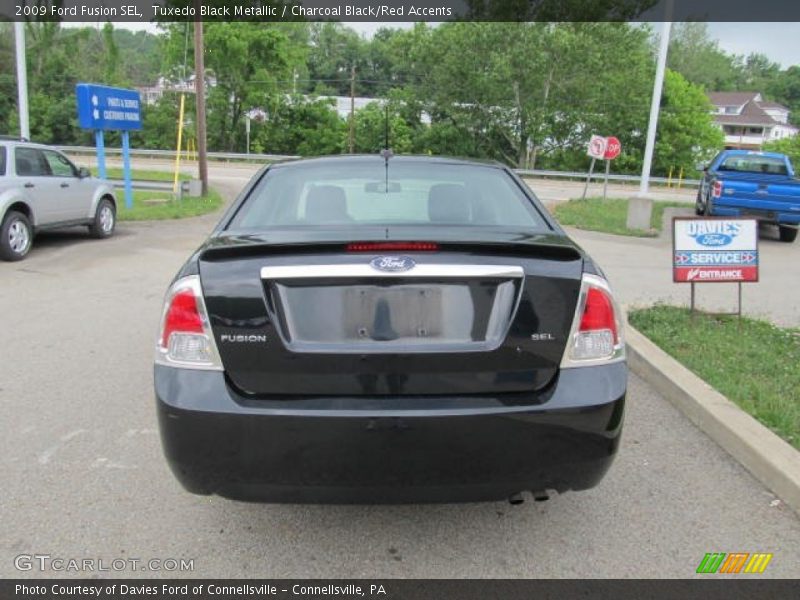Tuxedo Black Metallic / Charcoal Black/Red Accents 2009 Ford Fusion SEL