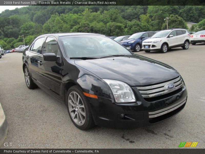 Tuxedo Black Metallic / Charcoal Black/Red Accents 2009 Ford Fusion SEL
