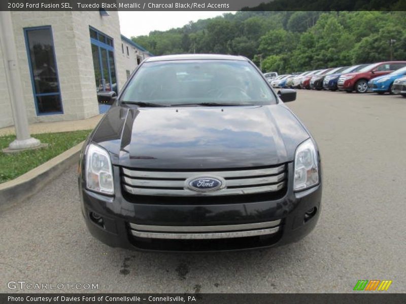 Tuxedo Black Metallic / Charcoal Black/Red Accents 2009 Ford Fusion SEL