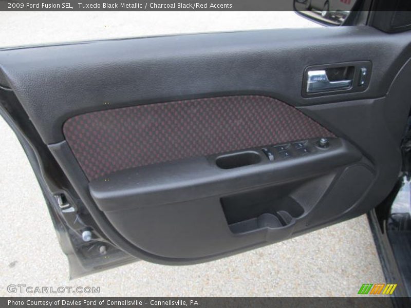 Tuxedo Black Metallic / Charcoal Black/Red Accents 2009 Ford Fusion SEL