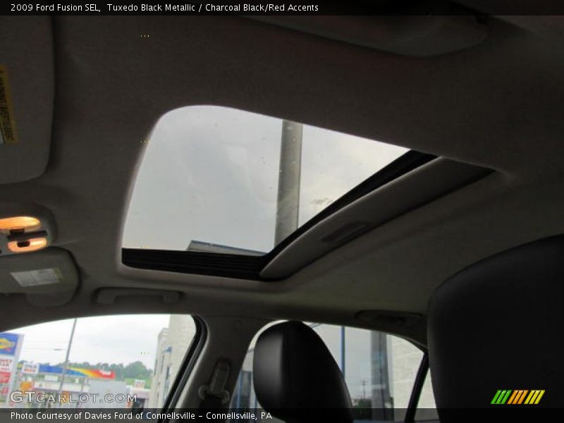 Tuxedo Black Metallic / Charcoal Black/Red Accents 2009 Ford Fusion SEL