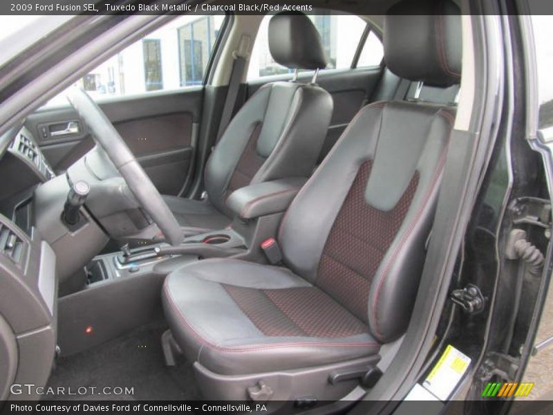 Tuxedo Black Metallic / Charcoal Black/Red Accents 2009 Ford Fusion SEL
